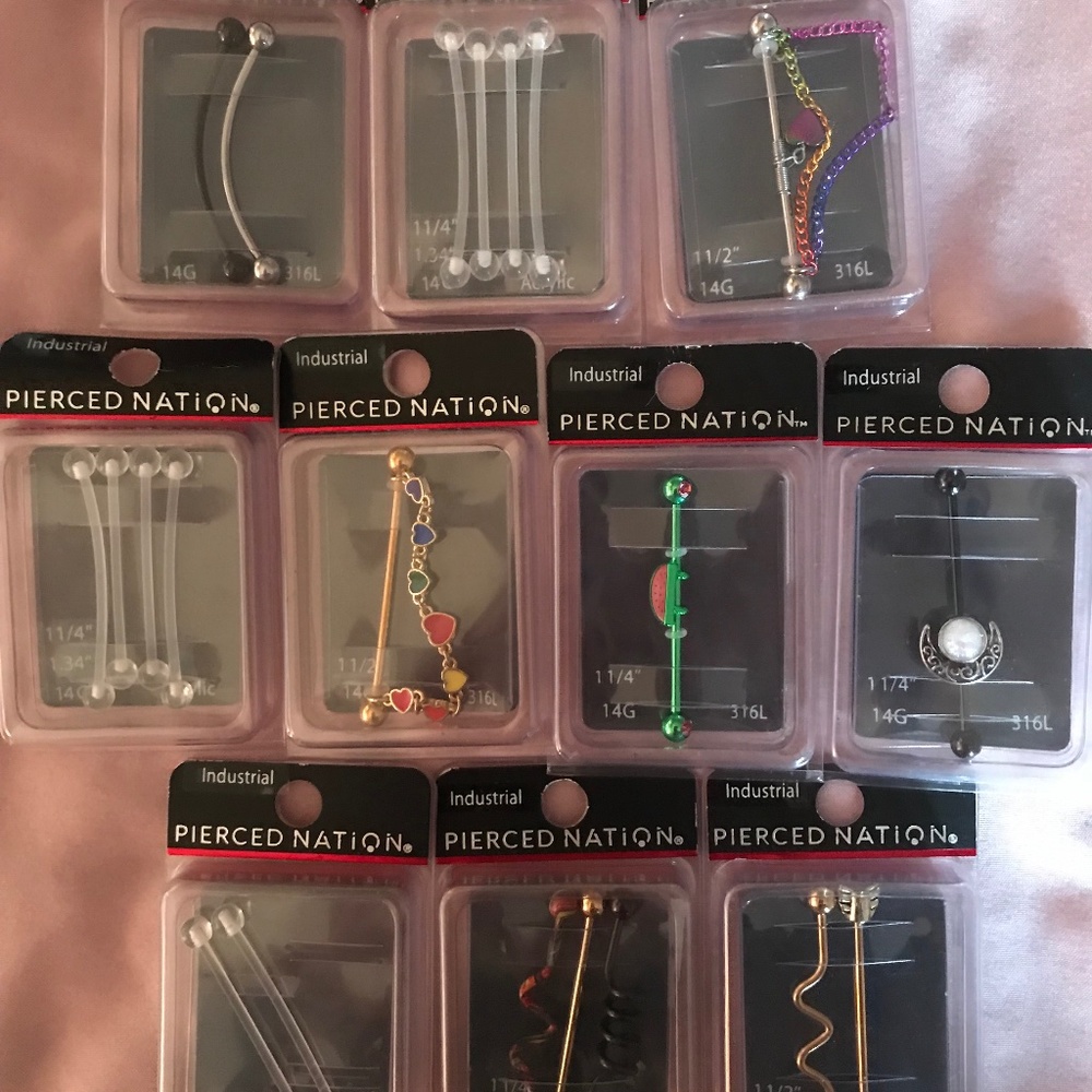 Bundle of 10 Pierced Nation Industrial Jewelry